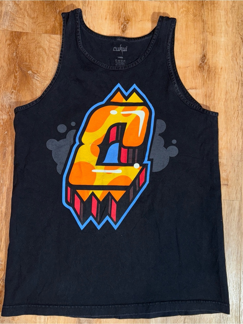 Cukui Tank Top Large Pre Shrunk Logo Surf Streetwear Sleeveless Graffiti “C” sk8